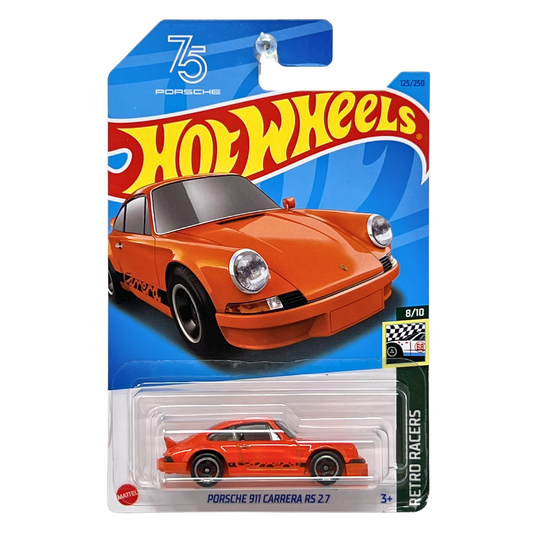 Hot Wheels Retro Racers Porsche 911 Carrera RS 2.7 1:64 Diecast Orange