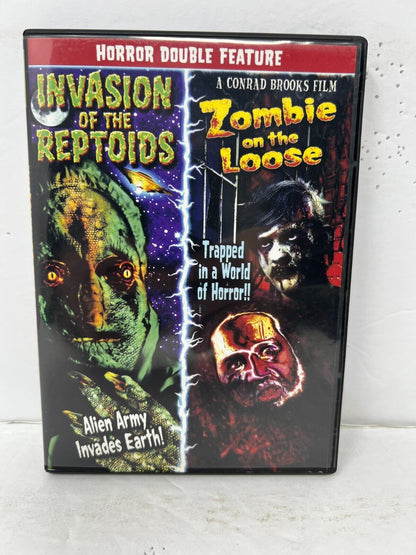 Invasion of the Reptoids / Zombie on the Loose (DVD) Sci-Fi Good Condition!!!