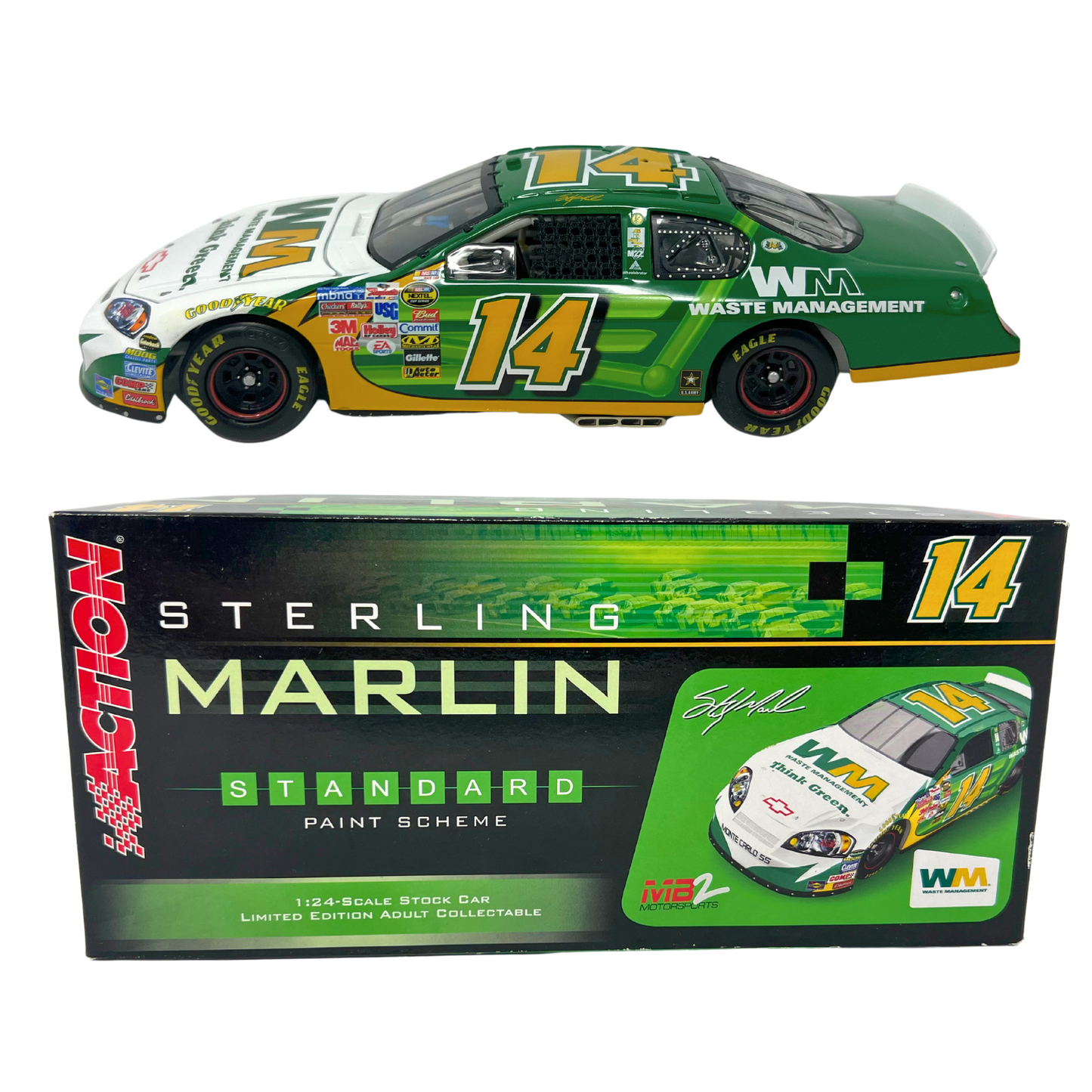 Action Nascar #14 Sterling Marlin Waste Management 2006 Monte Carlo 124 Diecast