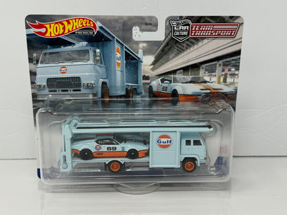 Hot Wheels Premium Team Transport #57 Gulf De Tomaso Pantera Gruppo 1:64 Diecast