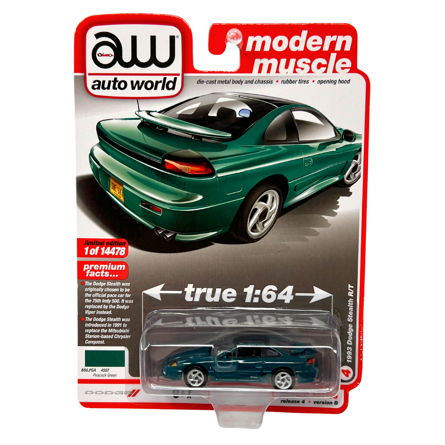 Auto World Modern Muscle 1993 Dodge Stealth R/T 1:64 Diecast Version B