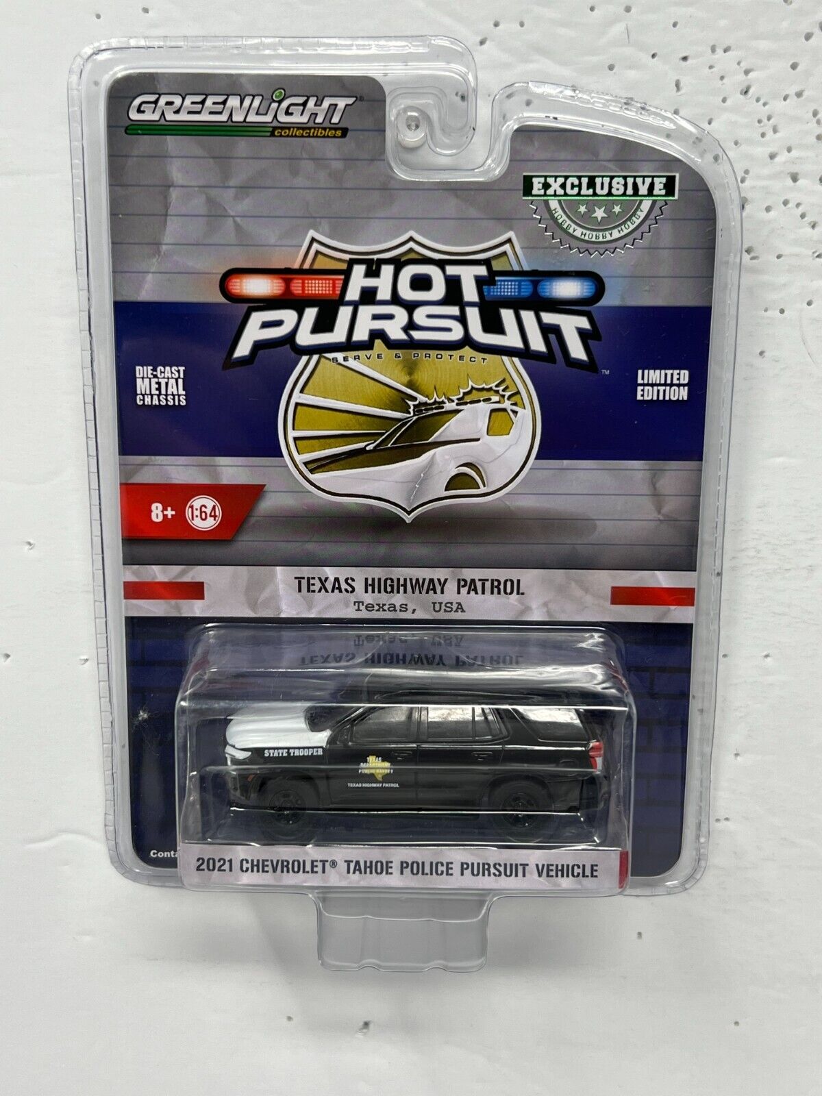 Greenlight Hot Pursuit 2021 Chevrolet Tahoe Police Pursuit Vehicle 1:64 Diecast