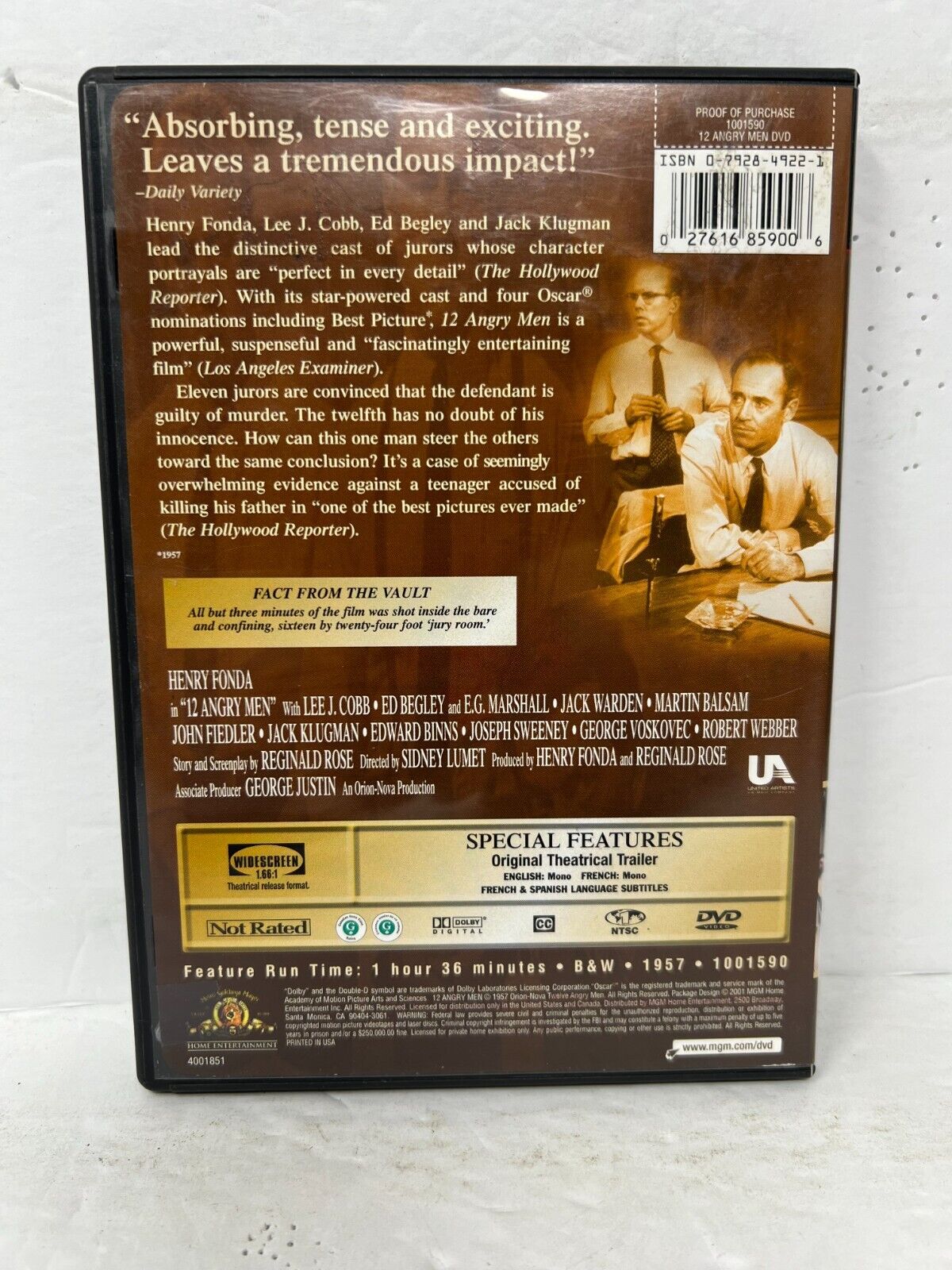 12 Angry Men (DVD) Crime Good Condition!!!