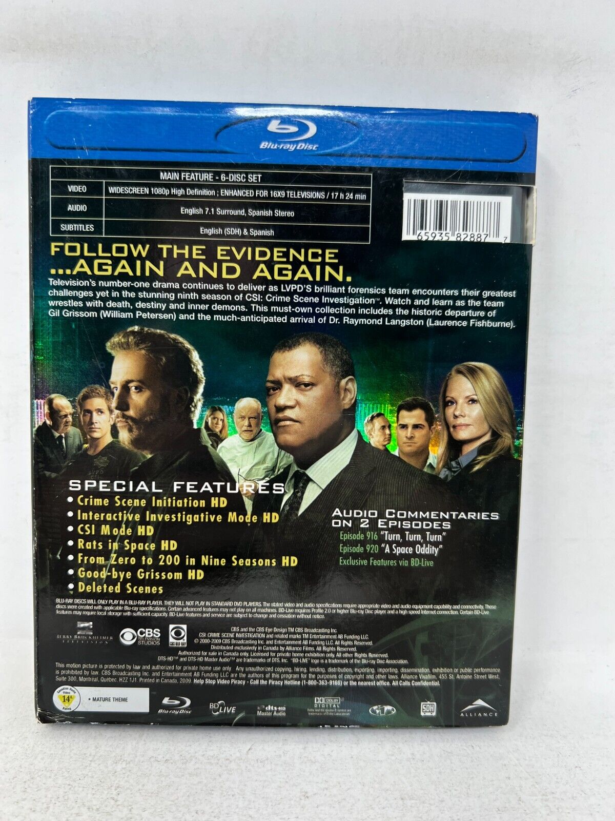 CSI Crime Scene Investigation The Ninth Season (Blu-ray) TV Series Boxset