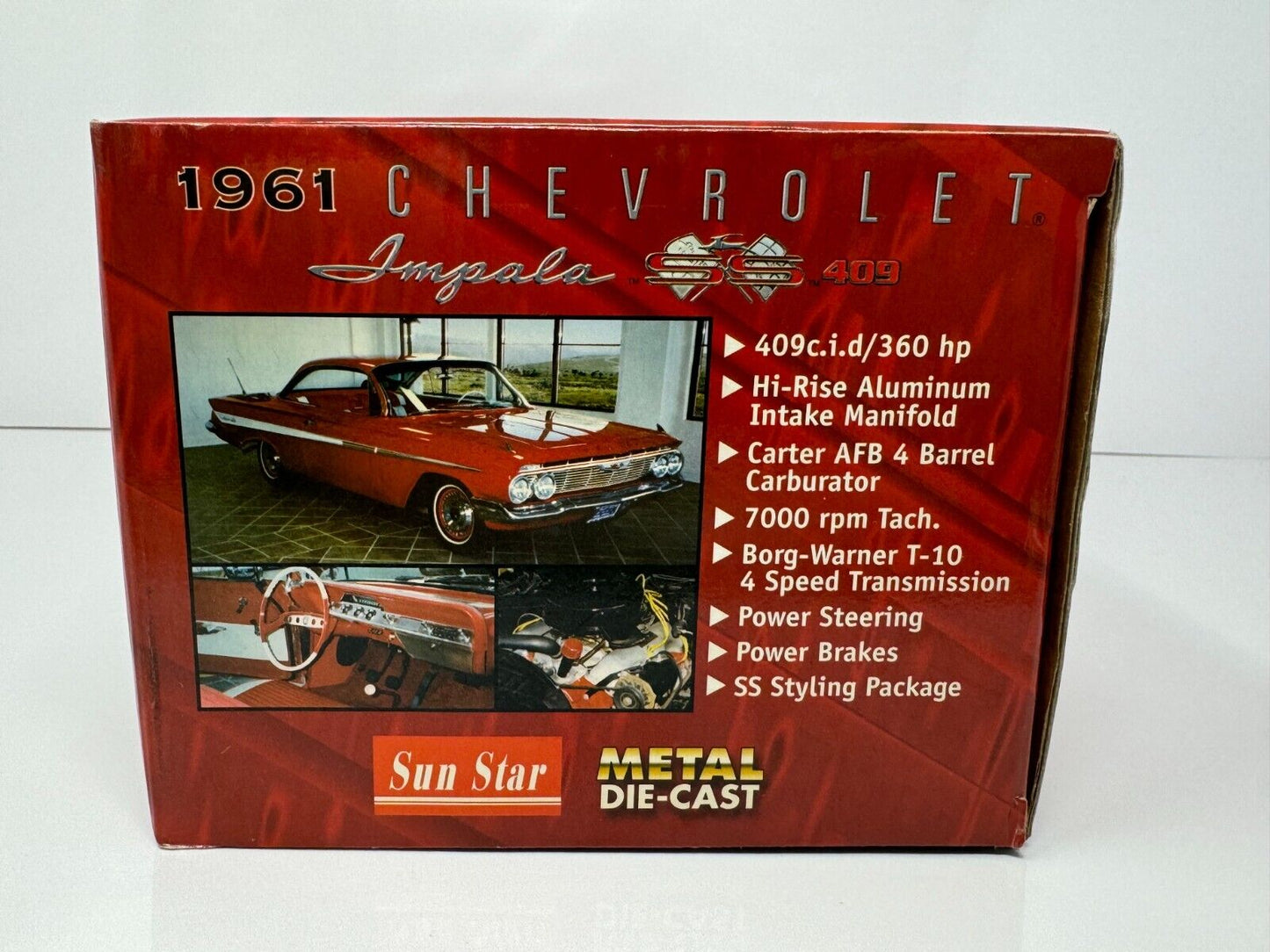 Sun Star 1961 Chevrolet Impala SS 409 1:18 Diecast