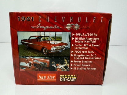 Sun Star 1961 Chevrolet Impala SS 409 1:18 Diecast