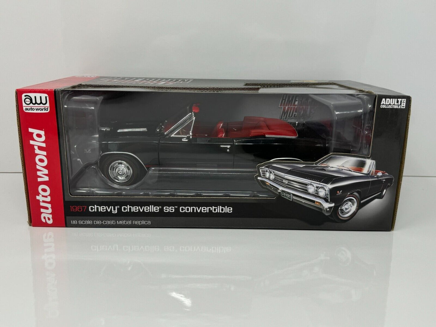 Auto World 1967 Chevy Chevelle SS Convertible Limited 1:18 Diecast 1 of 1002