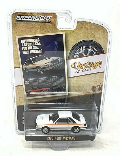 Greenlight 1980 Ford Mustang Vintage Ad Cars (Series 4) 1:64 Diecast