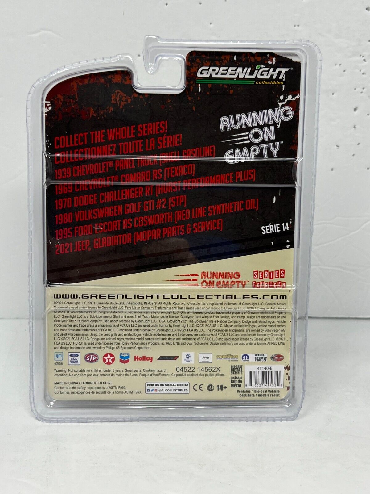 Greenlight Running on Empty 1995 Ford Escort RS Cosworth 1:64 Diecast