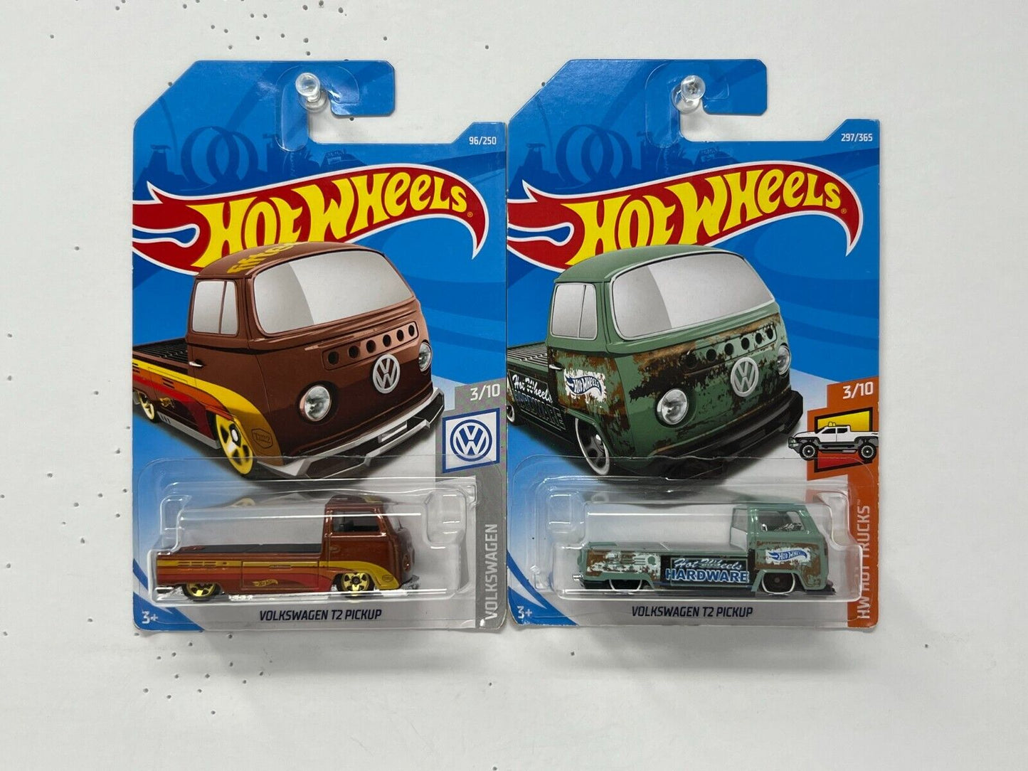 Hot Wheels HW Volkswagen T2 Pickup 1:64 Diecast Lot of 2