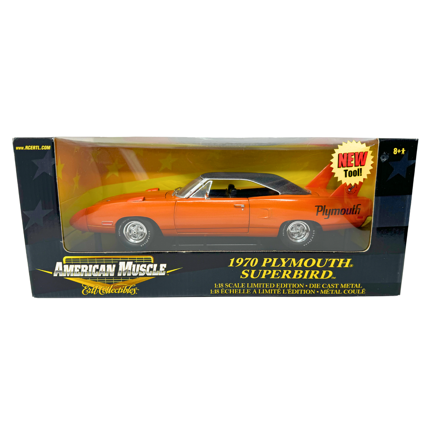 Ertl American Muscle 1970 Plymouth Superbird 1:18 Diecast Orange