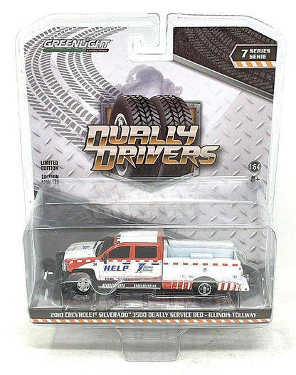 GreenLight 2018 Chevrolet Silverado 3500 Service Dually Series 7 1:64 Diecast