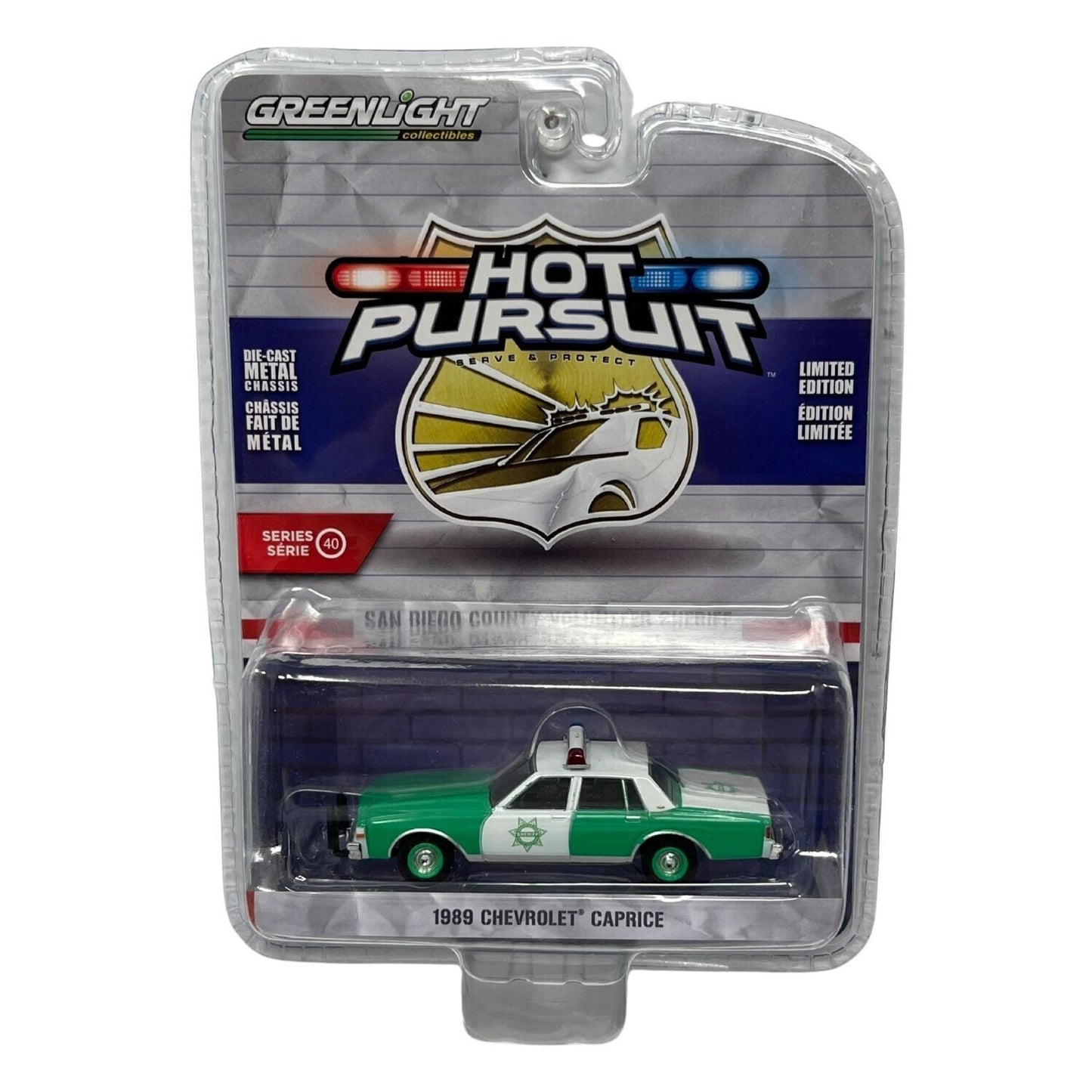 Greenlight Hot Pursuit 1989 Chevrolet Caprice 1:64 Diecast