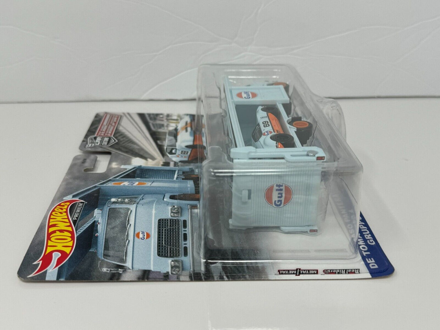 Hot Wheels Premium Team Transport #57 Gulf De Tomaso Pantera Gruppo 1:64 Diecast