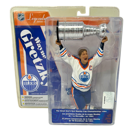 Mcfarlane NHL Wayne Gretzky Edmonton Oilers Legend Series 4 Figure & Stanley Cup