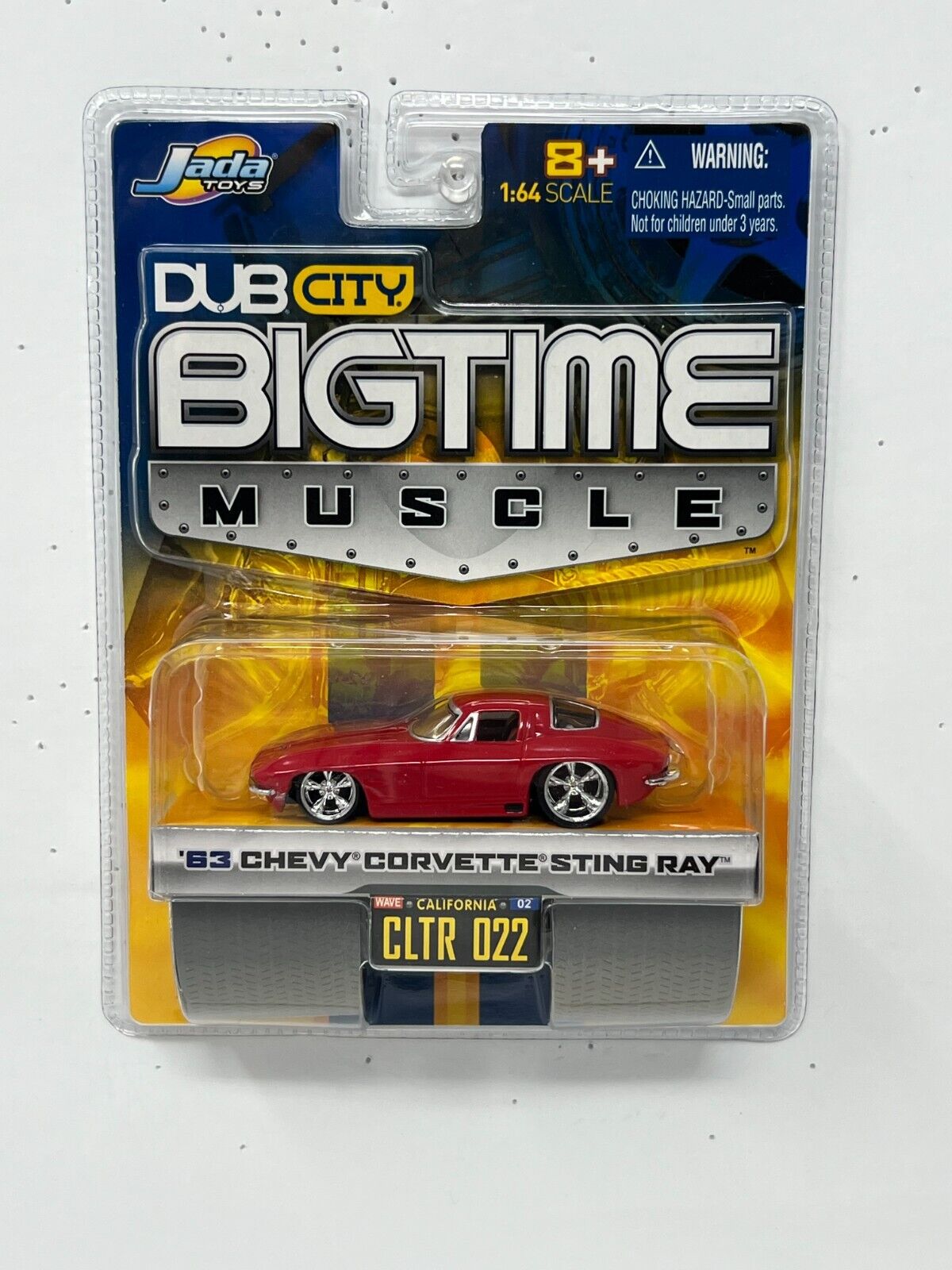 Jada Dub City Bigtime Muscle 1963 Chevy Corvette Sting Ray 1:64 Diecast Red