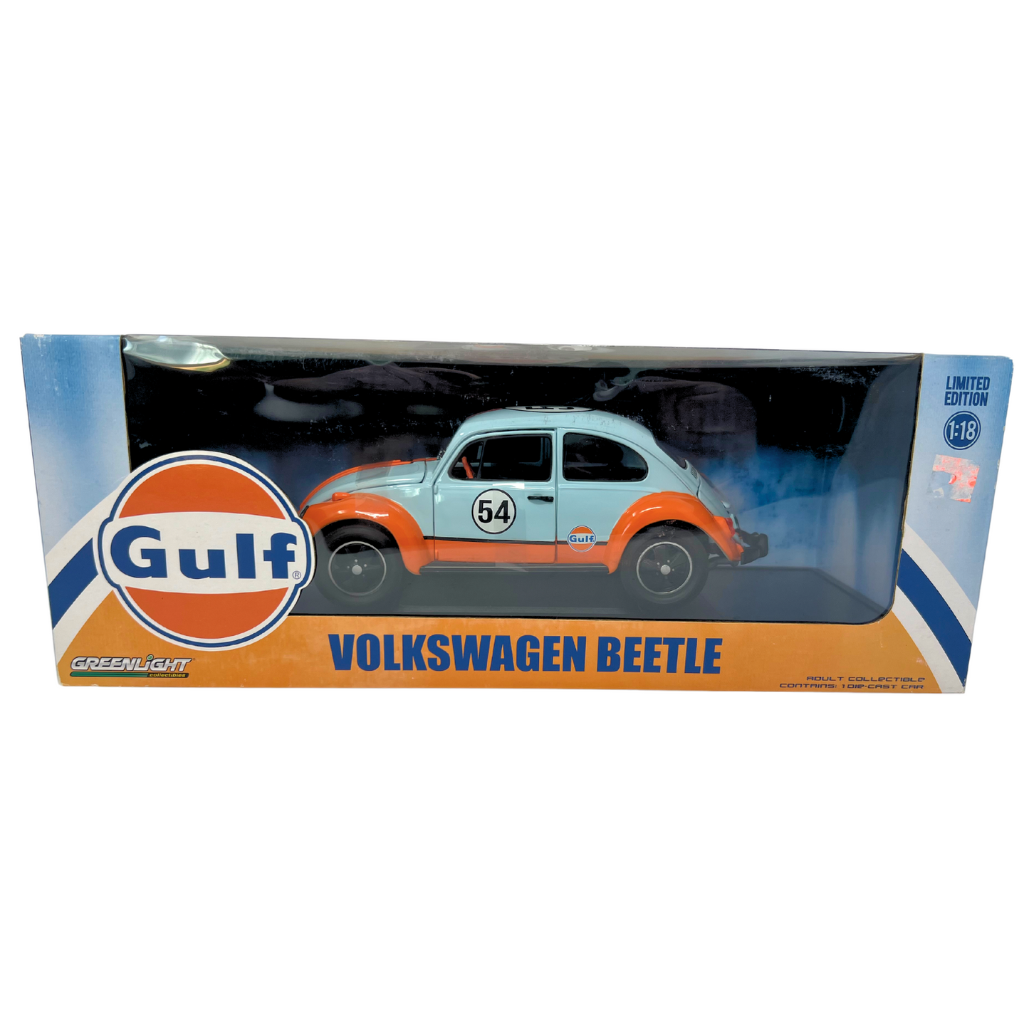 Greenlight Volkswagen Beetle Gulf #54 Limited Edition 1:18 Diecast