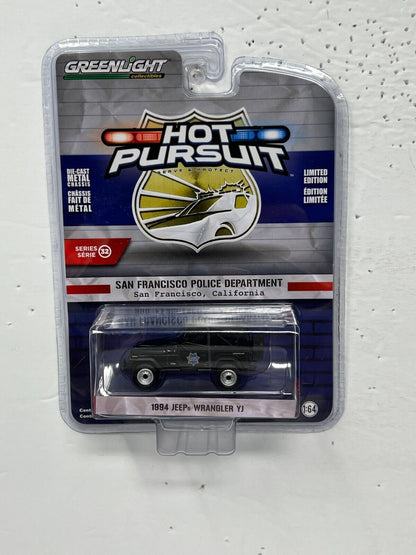 Greenlight Hot Pursuit 1994 Jeep Wrangler YJ 1:64 Diecast