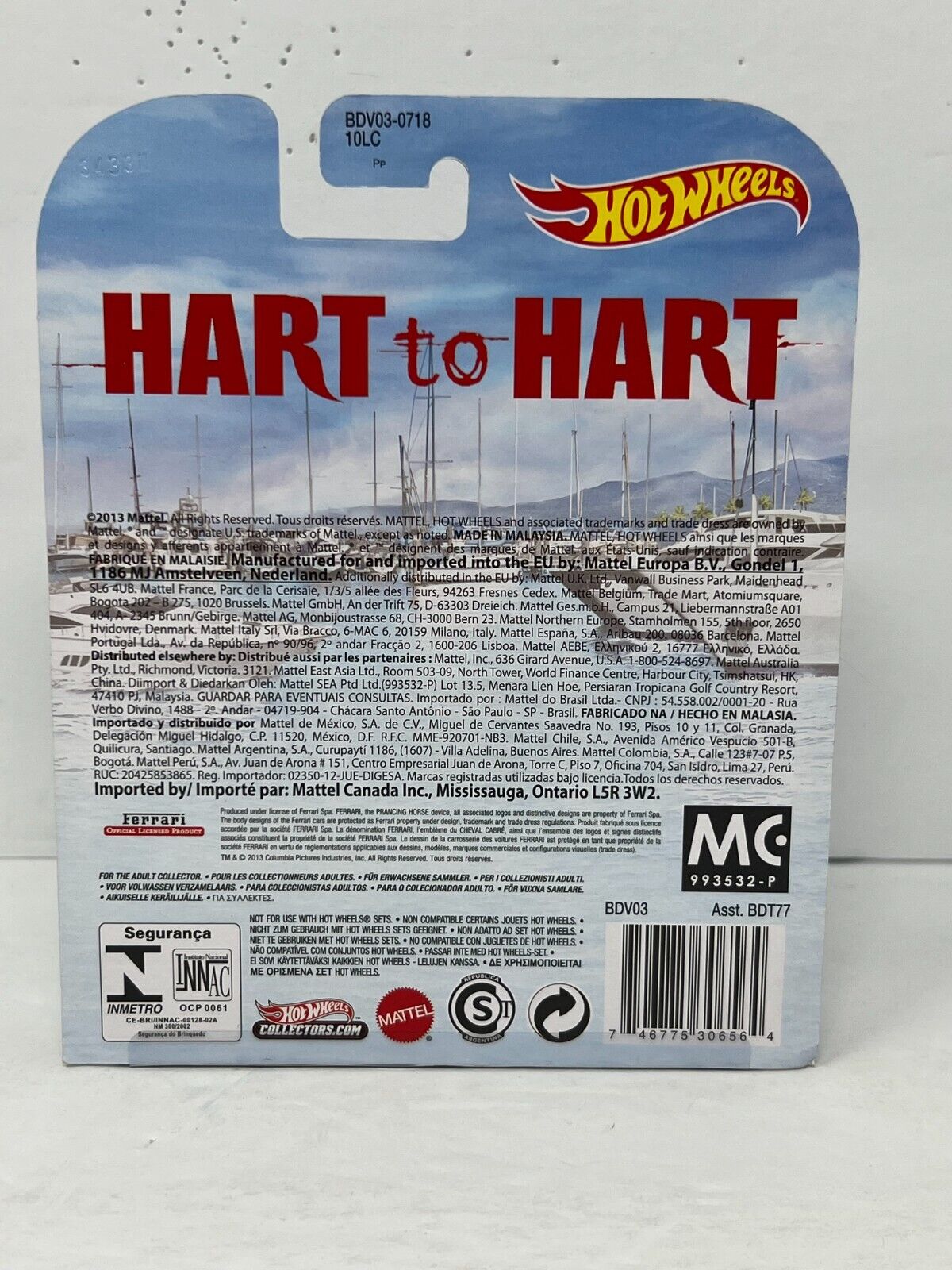 Hot Wheels Retro Entertainment Hart to Hart Ferrari Dino 246 GTS 1:64 Diecast