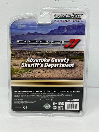 Greenlight Hobby Excl. Absaroka Sheriff 2011 Dodge Charger Pursuit 1:64 Diecast