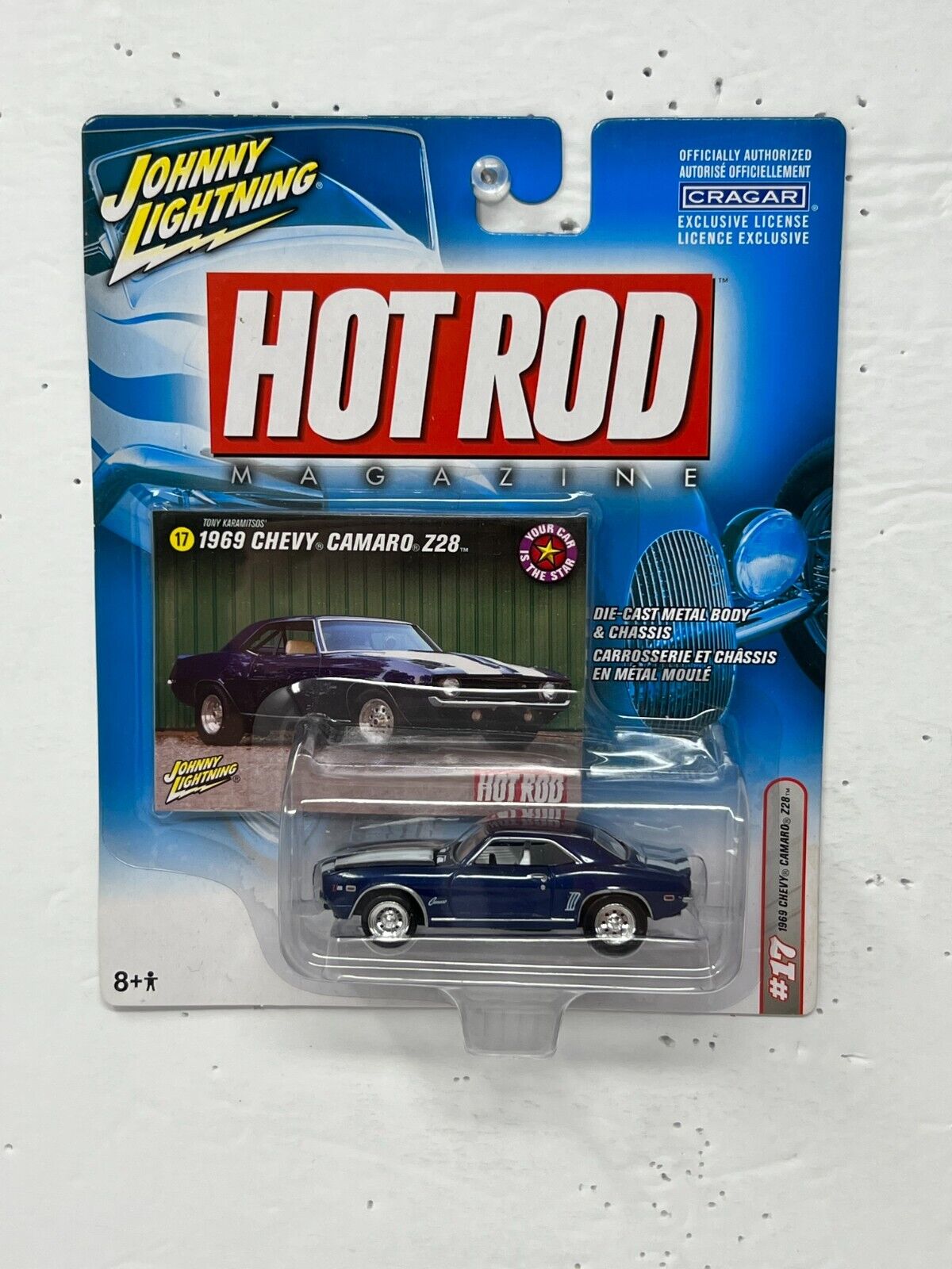 Johnny Lightning Hot Rod Magazine 1969 Chevy Camaro Z28 1:64 Diecast