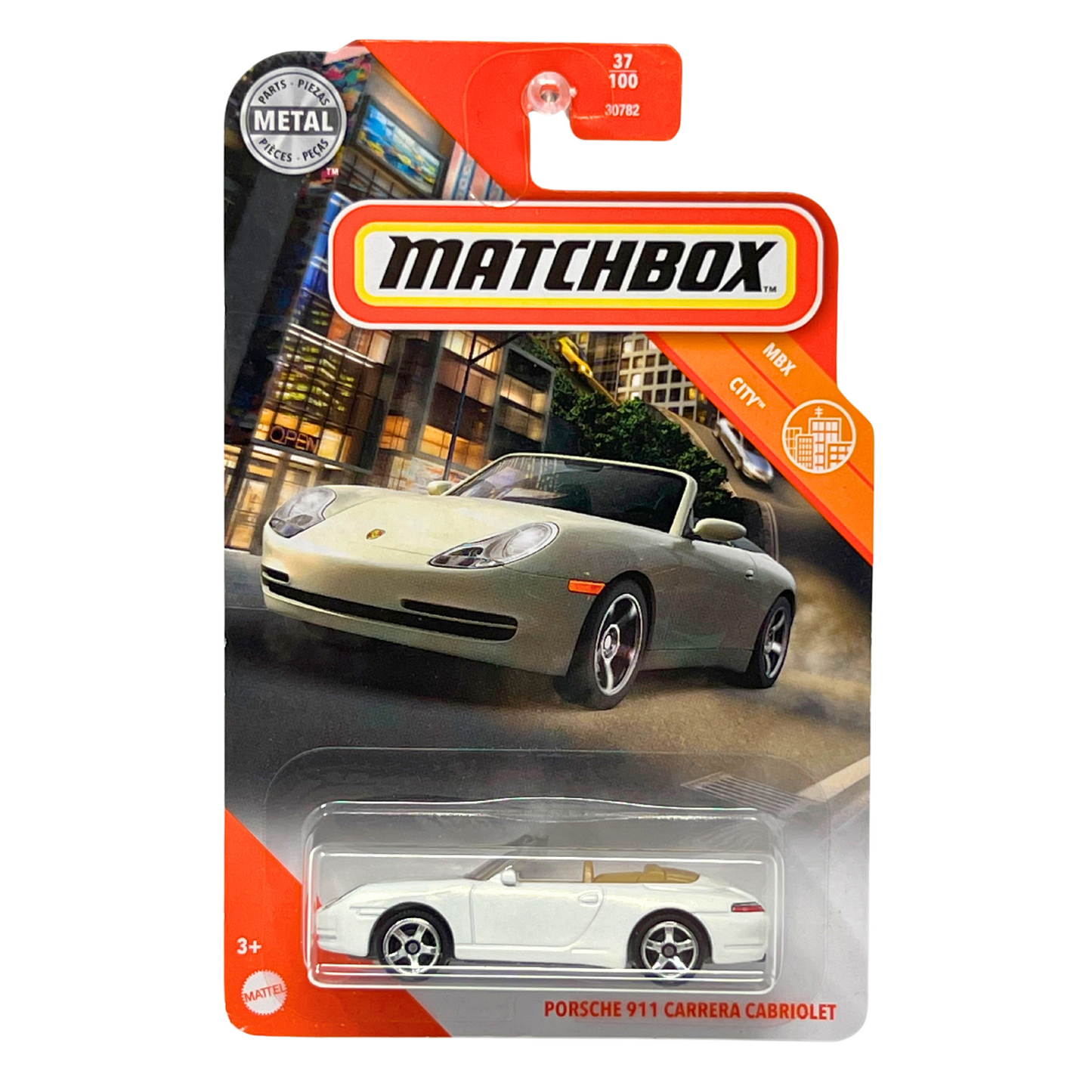 Matchbox MBX City Porsche 911 Carrera Cabriolet White 1:64 Diecast  Version 2