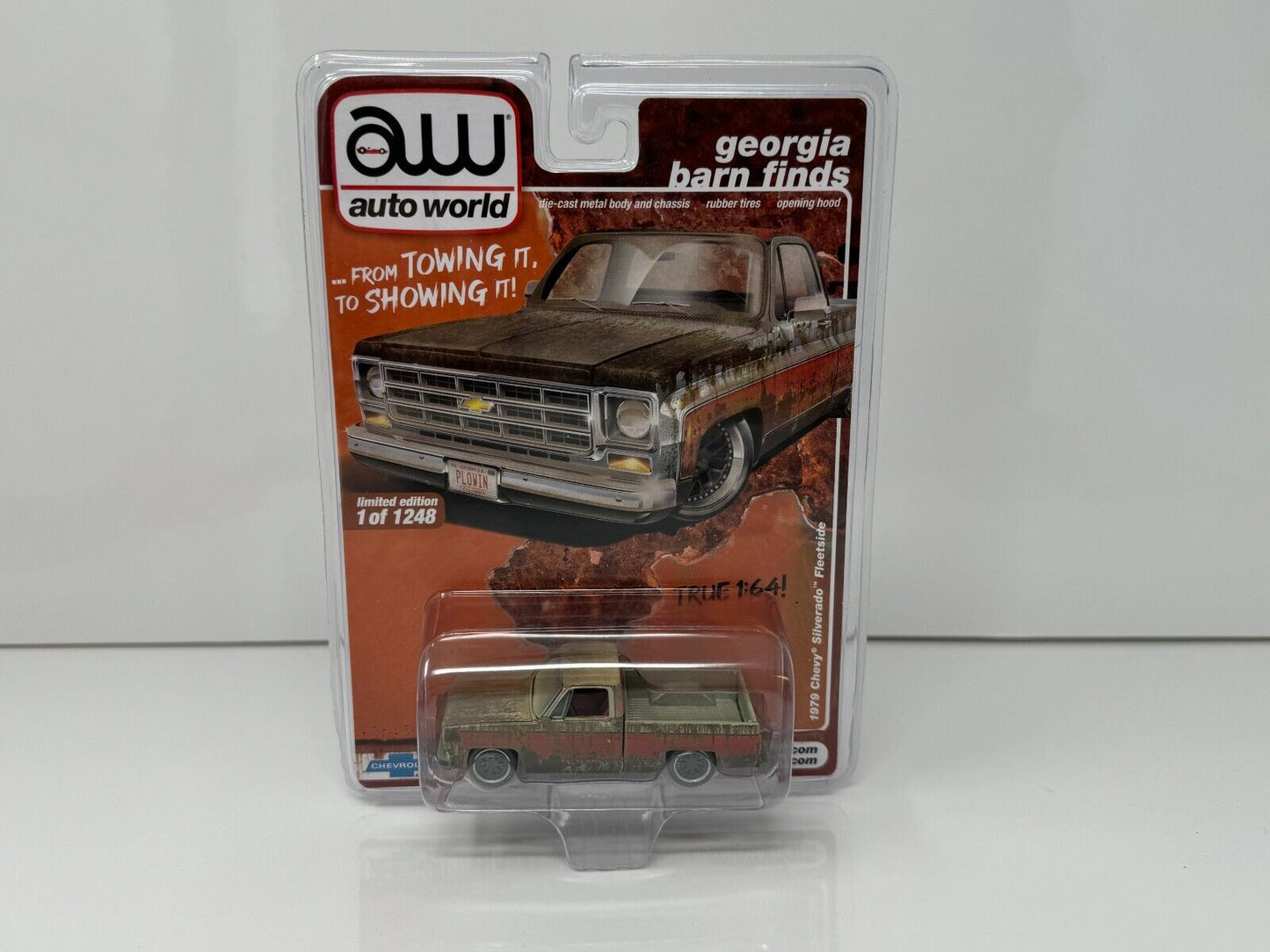 Auto World Georgia Barn Finds 1979 Chevy Silverado Fleetside Rusty 1:64 Diecast