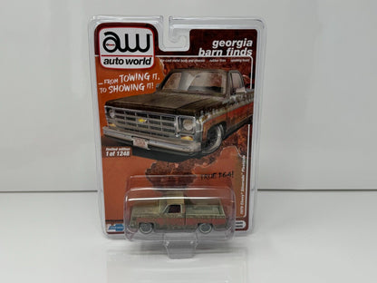 Auto World Georgia Barn Finds 1979 Chevy Silverado Fleetside Rusty 1:64 Diecast