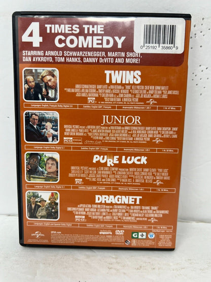 Twins / Junior / Pure Luck / Dragnet (DVD) Comedy Good Condition!!!