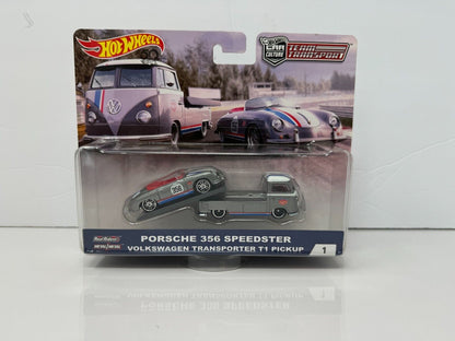 Hot Wheels Premium  #1 Team Transport Porsche 356 & Volkswagen T1 1:64 Diecast