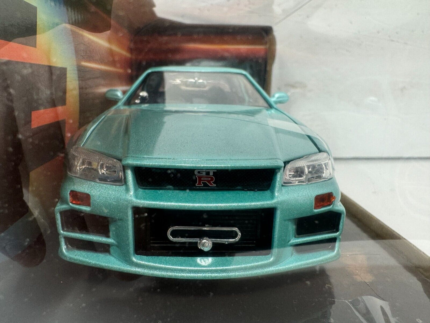 Jada Fast & Furious Brian's Nissan Skyline GT-R (BNR34) 1:24 Diecast Aqua