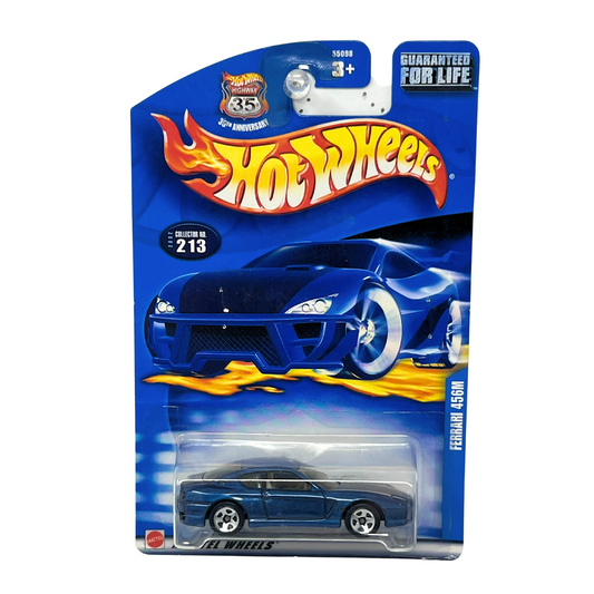 Hot Wheels Highway 35 Ferrari 456M Blue 1:64 Diecast Version 2