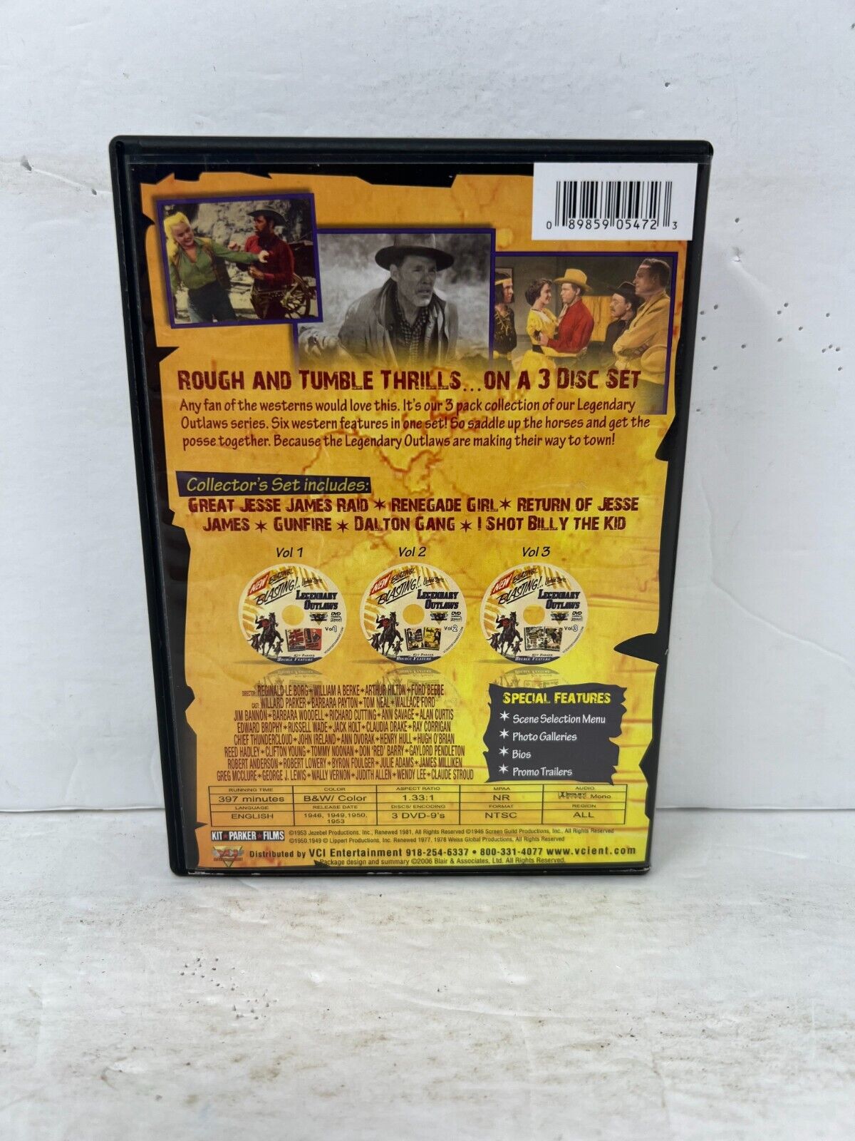 Legendary Outlaws Collector's Set (DVD) Western Boxset Good Condition!!!