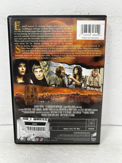 The Hunchback of Notre Dame (DVD) Anthony Hopkins Drama Good Condition!!!