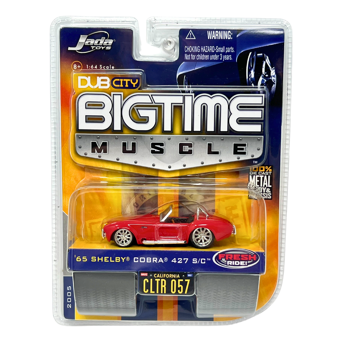 Jada Dub City Bigtime Muscle 1965 Shelby Cobra 427 SC 1:64 Diecast Red