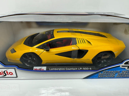 Maisto Lamborghini Countach LPI 800-4 Special Edition 1:18 Diecast Yellow Color