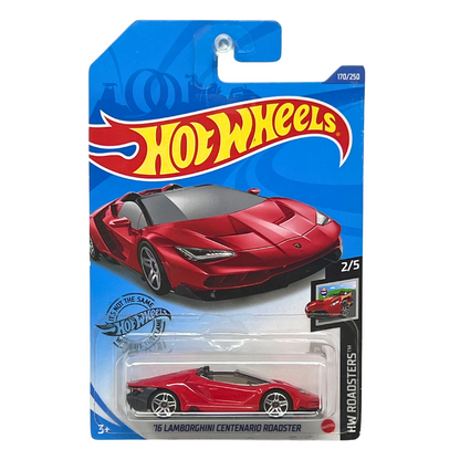 Hot Wheels HW Roadsters 2016 Lamborghini Centenario Roadster 1:64 Diecast Red