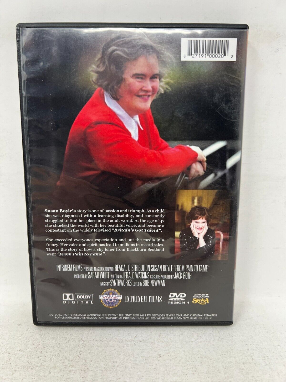 Susan Boyle From Pain to Fame (DVD) Documentary Good Condition!!!