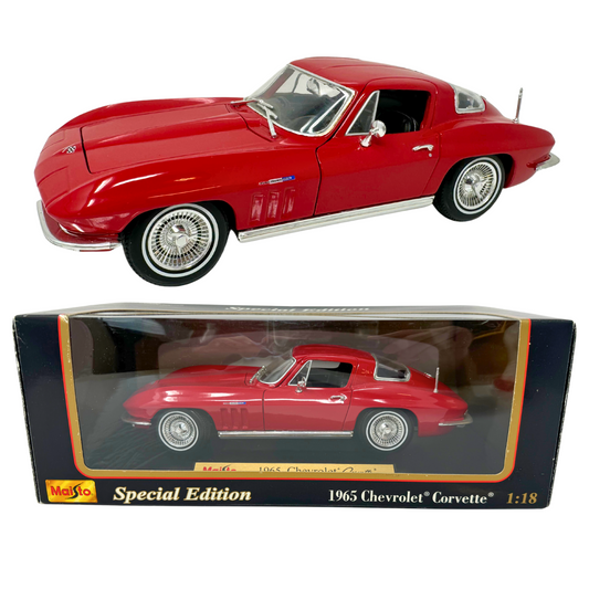 Maisto 1965 Chevrolet Corvette Special Edition 1:18 Diecast Red Color