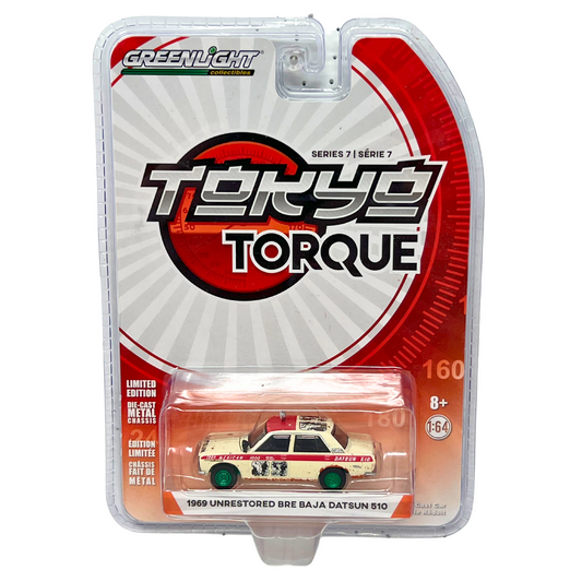 Greenlight Tokyo Torque 69 Unrestored Bre Baja Datsun GREEN MACHINE 1:64 Diecast