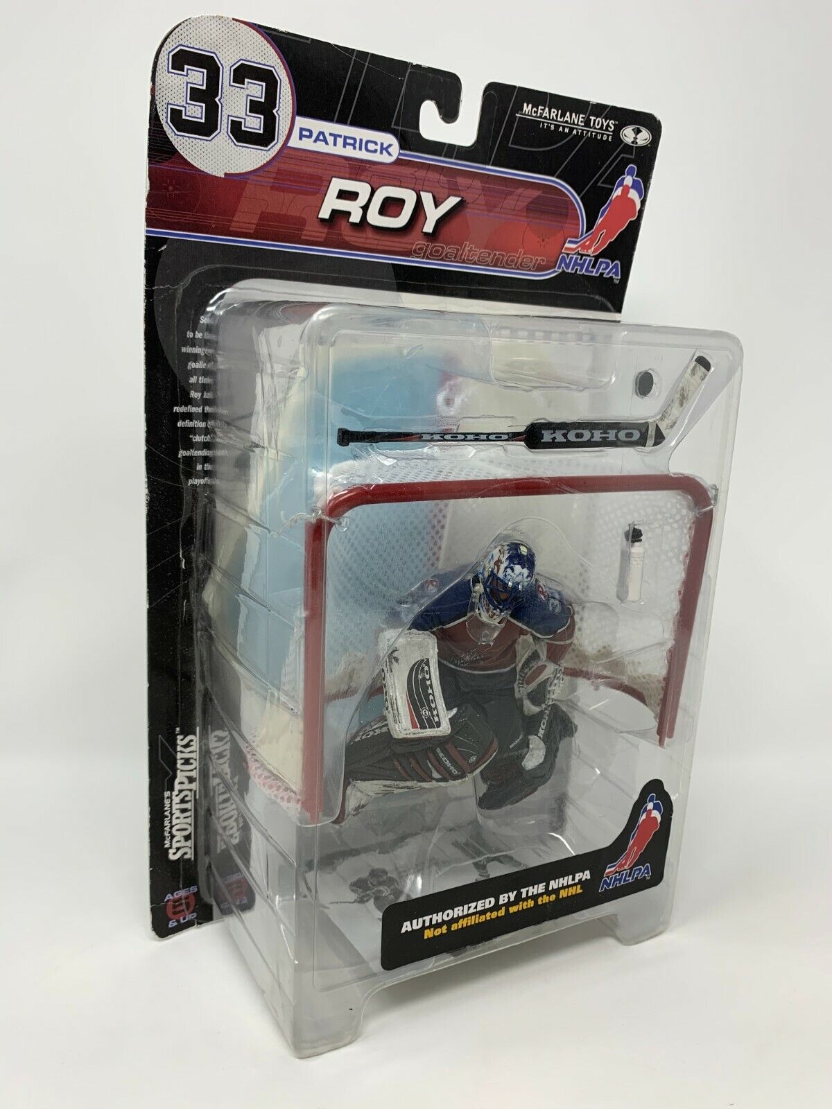 Mcfarlane NHL Patrick Roy Colorado Avalanche Series 1 NHLPA Logo Jersey Figure