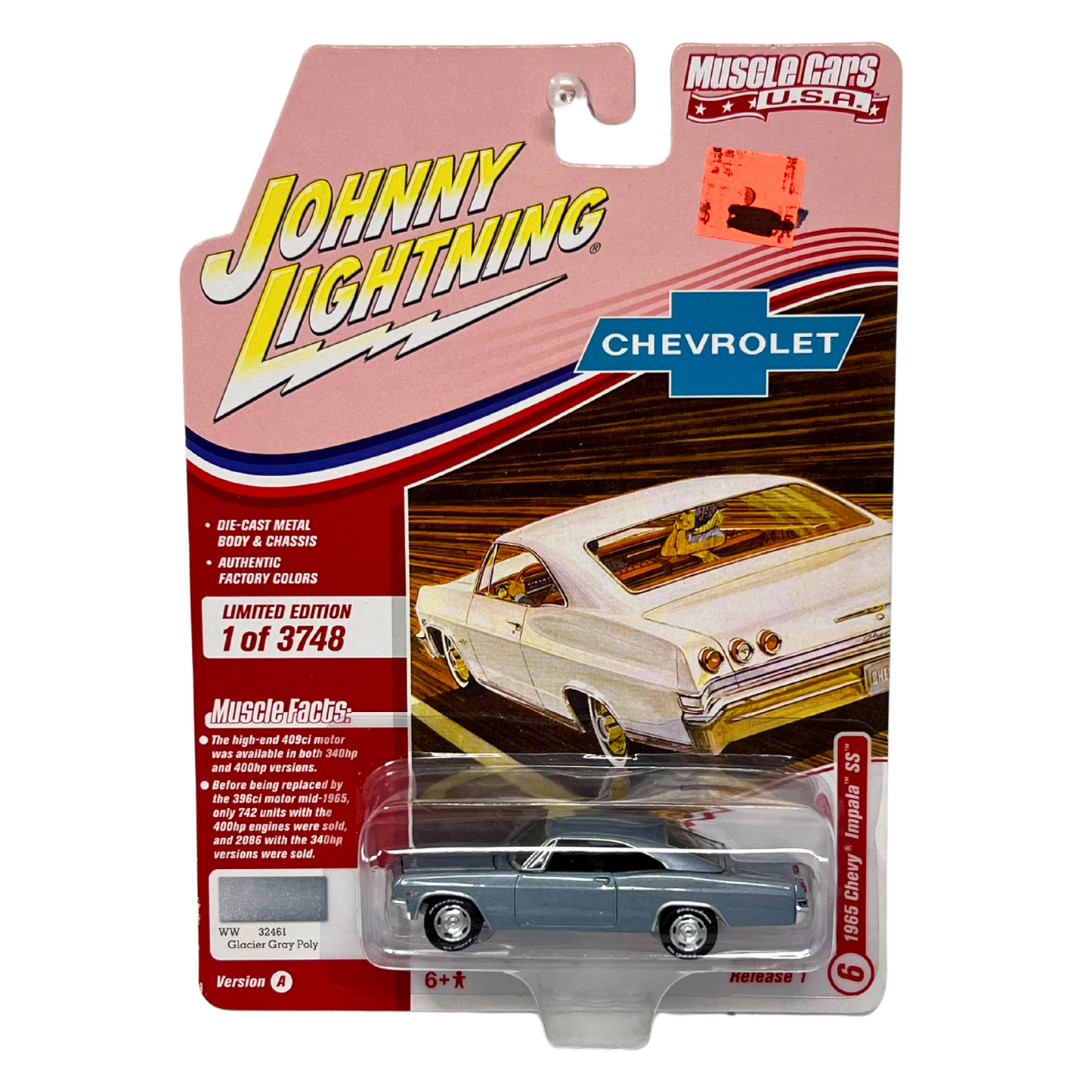 Johnny Lightning Muscle Cars U.S.A. 1965 Chevy Impala SS 1:64 Diecast Version A