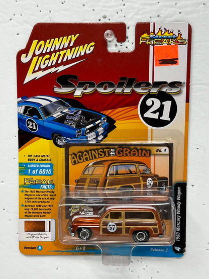 Johnny Lightning Spoilers 1950 Mercury Woody Wagon 1:64 Diecast Version B
