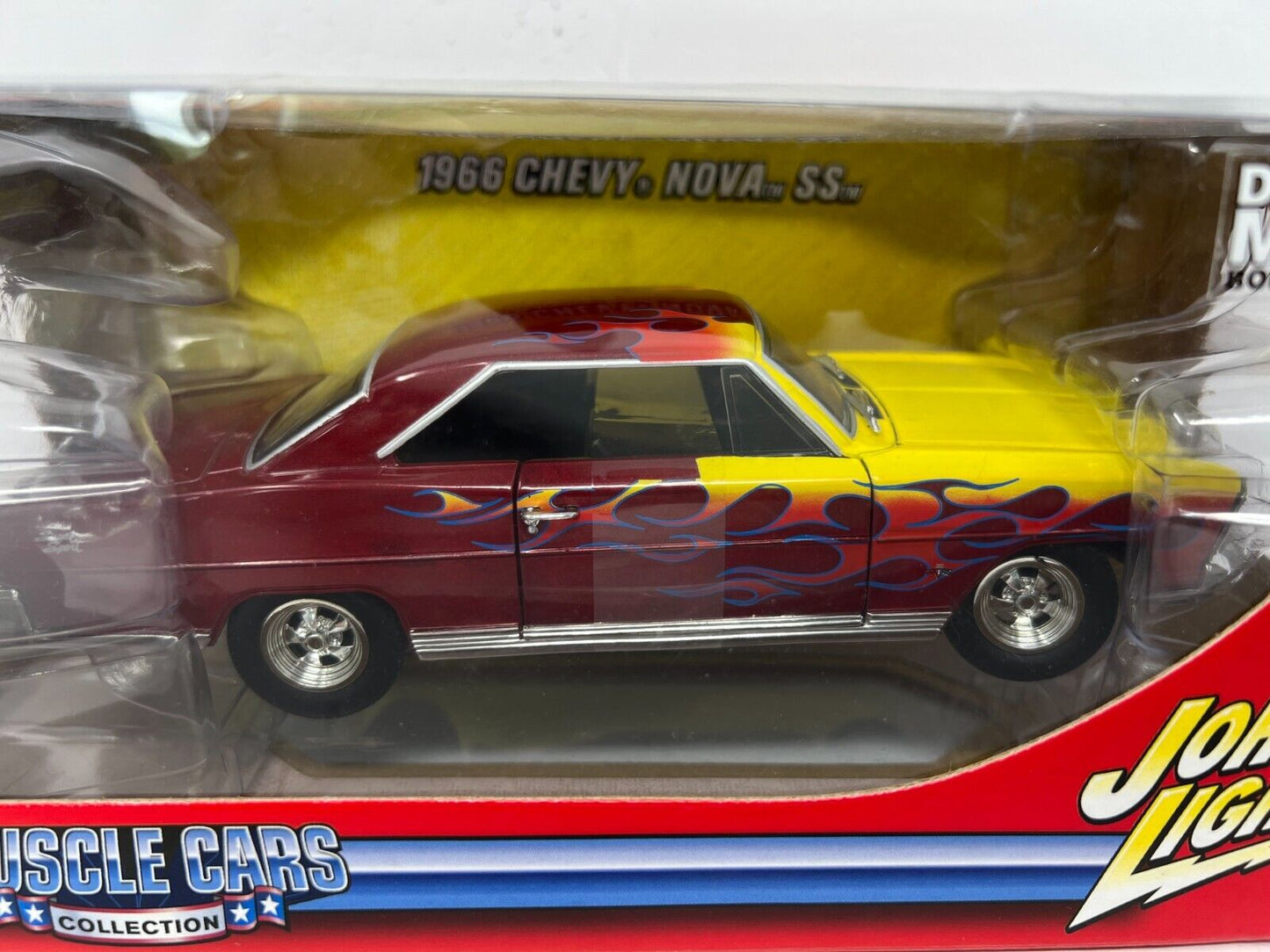 Johnny Lightning Muscle Car 1966 Chevy Nova SS 1:24 Diecast Metal Body & Chassis