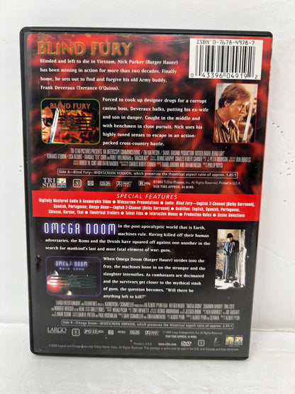 Omega Doom / Blind Fury (DVD) Sci-Fi Good Condition!!!