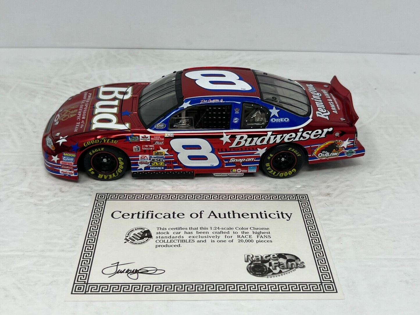 Action Nascar #8 Dale Earnhardt Jr. Budweiser U.S. Olympic Chrome 1:24 Diecast