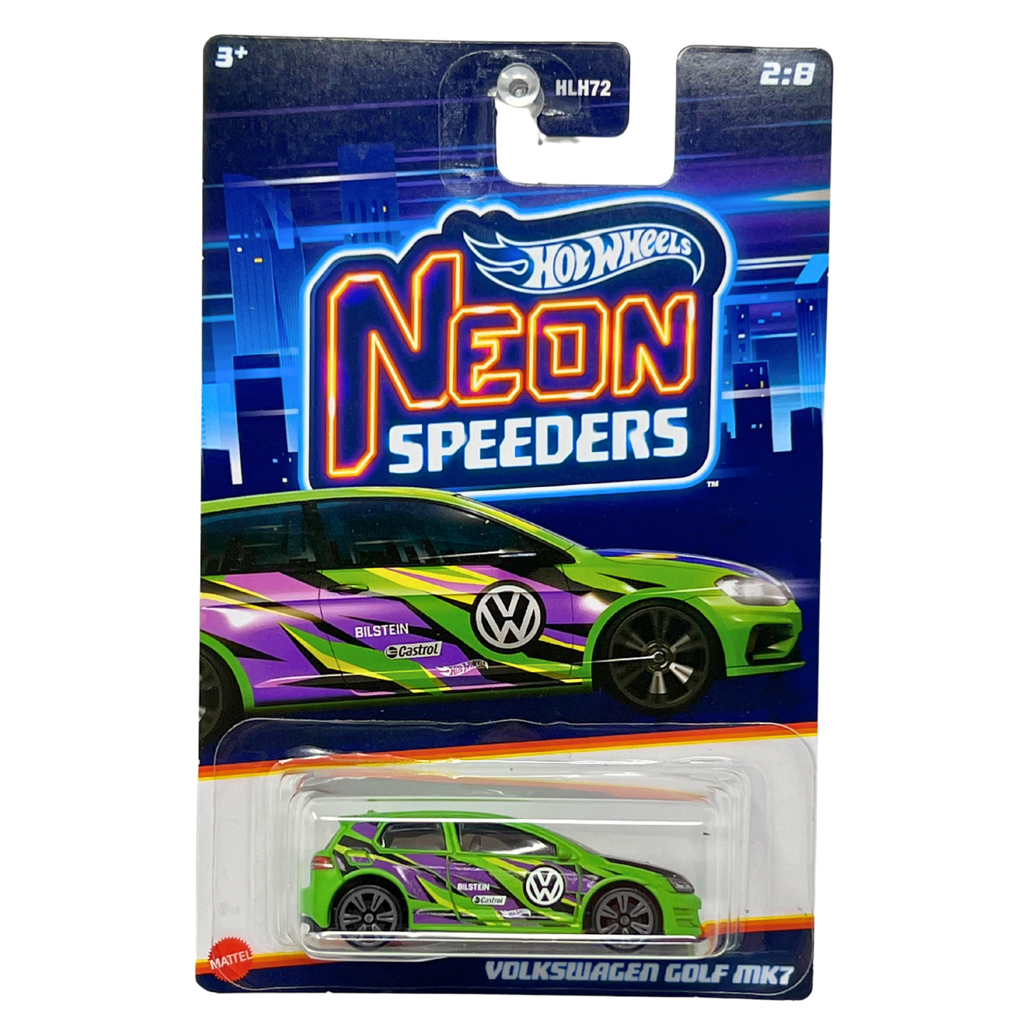 Hot Wheels Neon Speeders Volkswagen Golf MK7 1:64 Diecast