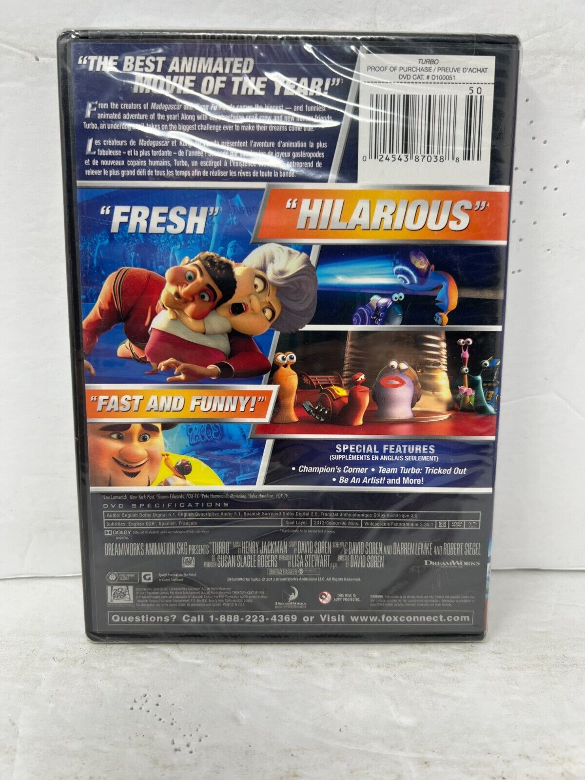 Turbo (DVD) Kids Cartoon New and Sealed!!!