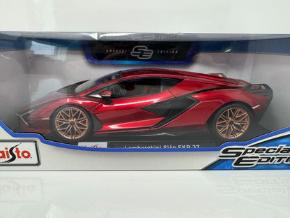 Maisto Lamborghini Sian FKP 37 Special Edition 1:18 Diecast Red Color