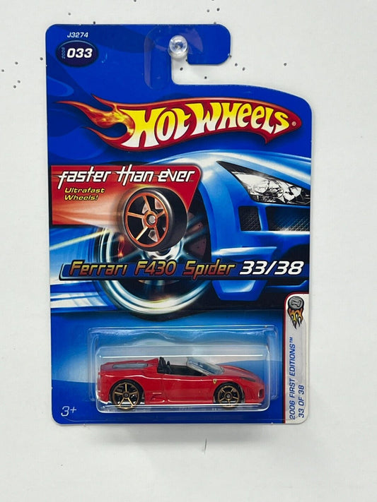 Hot Wheels 2006 First Editions Ferrari F430 Spider Faster than Ever 1:64 Diecast